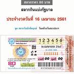 ตรวจหวยงวดวันที่ 16 เมษายน 2561